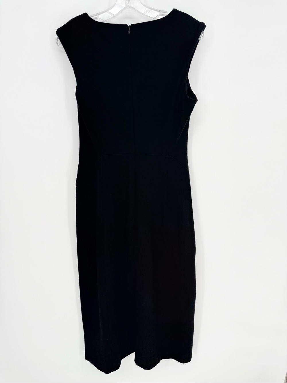 MM LaFleur The Evelyn Dress 8 Black Textured Ponte Quiet Luxury Corporate Core - Picture 4 of 12